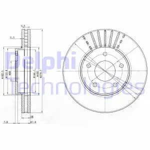 Тормозной диск Delphi BG3816