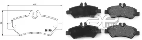 Колодки тормозные APLUS 71196BAAP