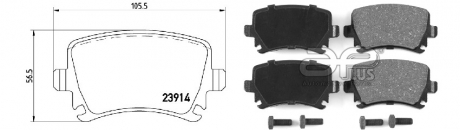 Колодки тормозные APLUS 71159BAP