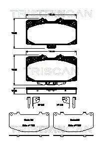 Комплект тормозных колодок TRISCAN 8110 68181