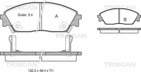 Колодки гальмівні передні TRISCAN 8110 40885