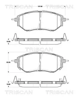 Комплект тормозных колодок TRISCAN 8110 68182