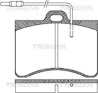 Комплект тормозных колодок TRISCAN 8110 38782