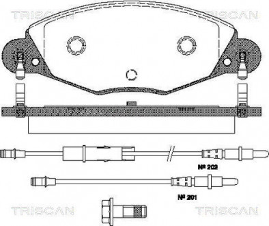 Комплект тормозных колодок TRISCAN 8110 28018