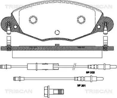 Комплект тормозных колодок TRISCAN 8110 28018