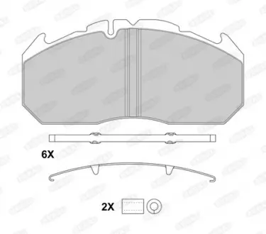 Колодки тормозные, WVA 29030, WVA 29113 BERAL BCV29030BK