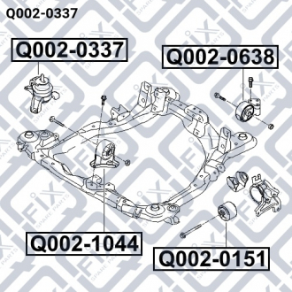 Подушка двигуна права (гідравлічна) Q-FIX Q0020337 (фото 1)