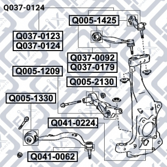 Тяга передня ліва Q-FIX Q0370124