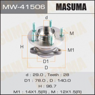 Ступица колеса задн MAZDA CX-9 / TB89# (MW-41506) Masuma MW41506