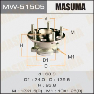 Ступица колеса задн ACCORD / SL9 Masuma MW51505