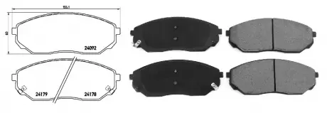 Колодки тормозные APLUS 71298AAP