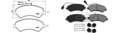 Колодки тормозные передние Peugeot Boxer (04/06-09/19) APPLUS APLUS 71168BAP