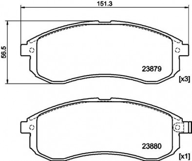 Комплект тормозных колодок HELLA 8DB 355 010-281 (фото 1)