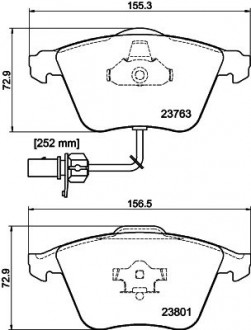 Комплект тормозных колодок HELLA 8DB 355 009-201