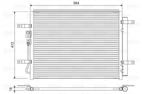 Конденсатор кондиціонера HYUNDAI IONIQ Valeo 822628 (фото 1)