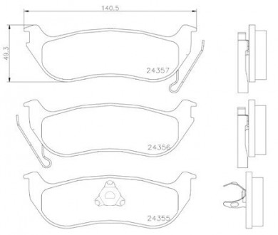 Комплект тормозных колодок BREMBO P 37 009 (фото 1)