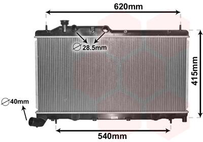 Радіатор охолодження SUBARU IMPREZA/ FORESTER 2.0D 08- Van Wezel 51002105