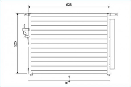 Радіатор кондиціонера Valeo 822603