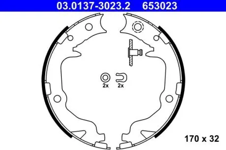 Комлект тормозных накладок ATE 03.0137-3023.2