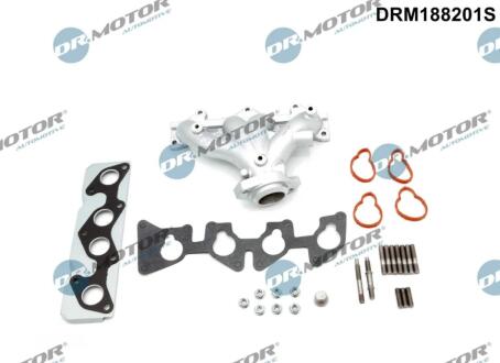 Колектор випускний в комплекті з кріпленням і прокладками DR MOTOR DRM188201S