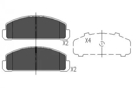 Комплект тормозных колодок KAVO KBP-4515
