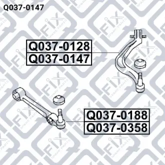 Важіль косою передній правий Q-FIX Q0370147