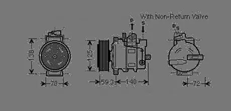 Компрессор кондиционера Audi A4 B7, B8 (05-), A5 (08-), A6 C6, C7 (04-), A7 (11- AVA COOLING AIAK330