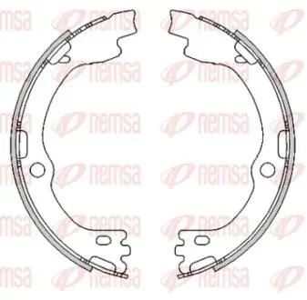 Колодки гальмівні барабанні (комплект 4 шт) REMSA 4491.00