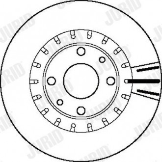 Диск гальмівний ВАЗ 2110-2112 передн. вент. (2 шт.) Jurid 562121J