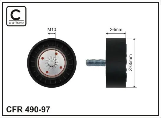 Ролик паска приводного Chevrolet Captiva, Cruze, Lacetti / Opel Antara 2.0 06- CAFFARO 490-97 (фото 1)