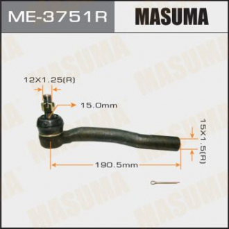 Наконечник рулевой тяги out TOYOTA AURIS, WINDOM/ MCV30, CAMRY ACV# RH Masuma ME3751R (фото 1)