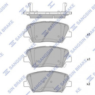 Колодки гальмівні дискові (комплект 4 шт) Hi-Q (SANGSIN) SP4227