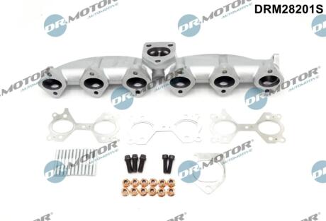 Колектор випускний в комплекті з кріпленням і прокладками DR MOTOR DRM28201S