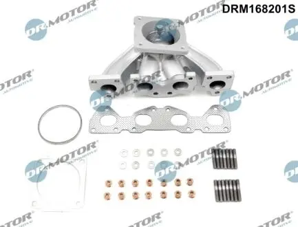 Колектор випускний в комплекті з кріпленням і прокладками DR MOTOR DRM168201S