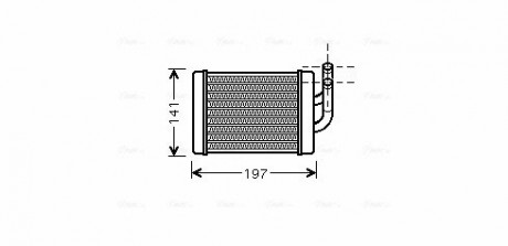 Радиатор отопителя Hyundai H-100, Porter 2.5D (94-) AVA AVA COOLING HY6158