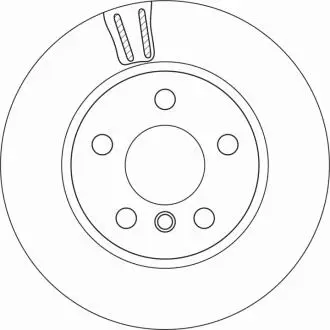 Диск гальмівний (1 шт.) BMW i3 "F D=280mm "13>> TRW DF6715 (фото 1)