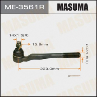 Наконечник рулевой тяги out TOYOTA LAND_CRUISER 100 ##J9#, ##N18# RH Masuma ME3561R (фото 1)