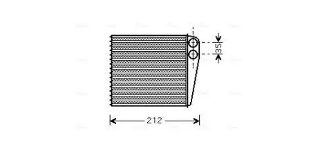 Радиатор отопителя салона Nissan Micra (02-), Note (06-), Tiida (04-) AVA COOLING DNA6256