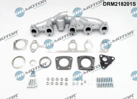 Колектор випускний в комплекті з кріпленням і прокладками DR MOTOR DRM218201S