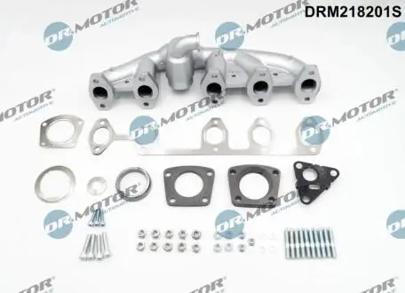 Колектор випускний в комплекті з кріпленням і прокладками DR MOTOR DRM218201S