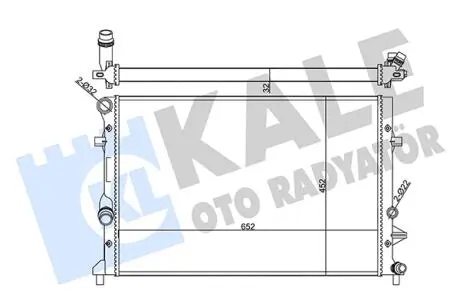 Радіатор охолодження Skoda Octavia II/VW Golf VI, Jetta IV KALE OTO RADYATOR 356945