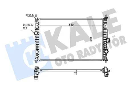 Радіатор охолодження Citroen Berlingo, C4 KALE OTO RADYATOR 362345