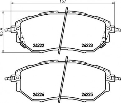 Комплект тормозных колодок HELLA 8DB 355 012-031