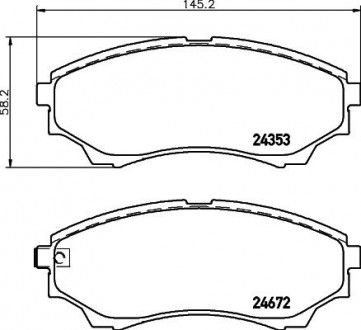 Комплект тормозных колодок HELLA 8DB 355 012-381