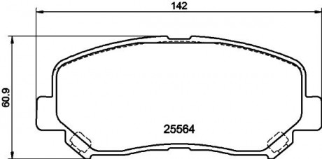 Комплект тормозных колодок HELLA 8DB 355 020-511