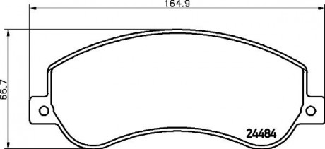 Комплект тормозных колодок HELLA 8DB 355 015-401 (фото 1)