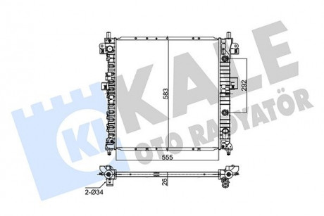 Радиатор охлаждения SsangYong Actyon KALE OTO RADYATOR 356405