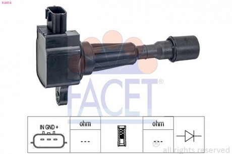 Катушка зажигания FACET 9.6414 (фото 1)