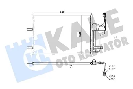Радіатор кондиціонера Mazda 3 BK (03-) KALE OTO RADYATOR 382530 (фото 1)