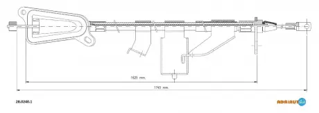 Трос гальмівний NISSAN X-Trail (T30) all LH03- ADRIAUTO 2802401